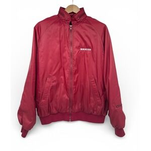 Vintage Winchester Duckster Thinsulate Jacket Mens L Red Hideaway Hood Windbreak